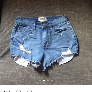 Pink Victoria’s Secret denim shorts